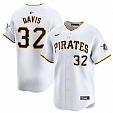 Men's Pittsburgh Pirates #32 Henry Davis White Home Limited Baseball Stitched Jersey Dzhi,baseball caps,new era cap wholesale,wholesale hats